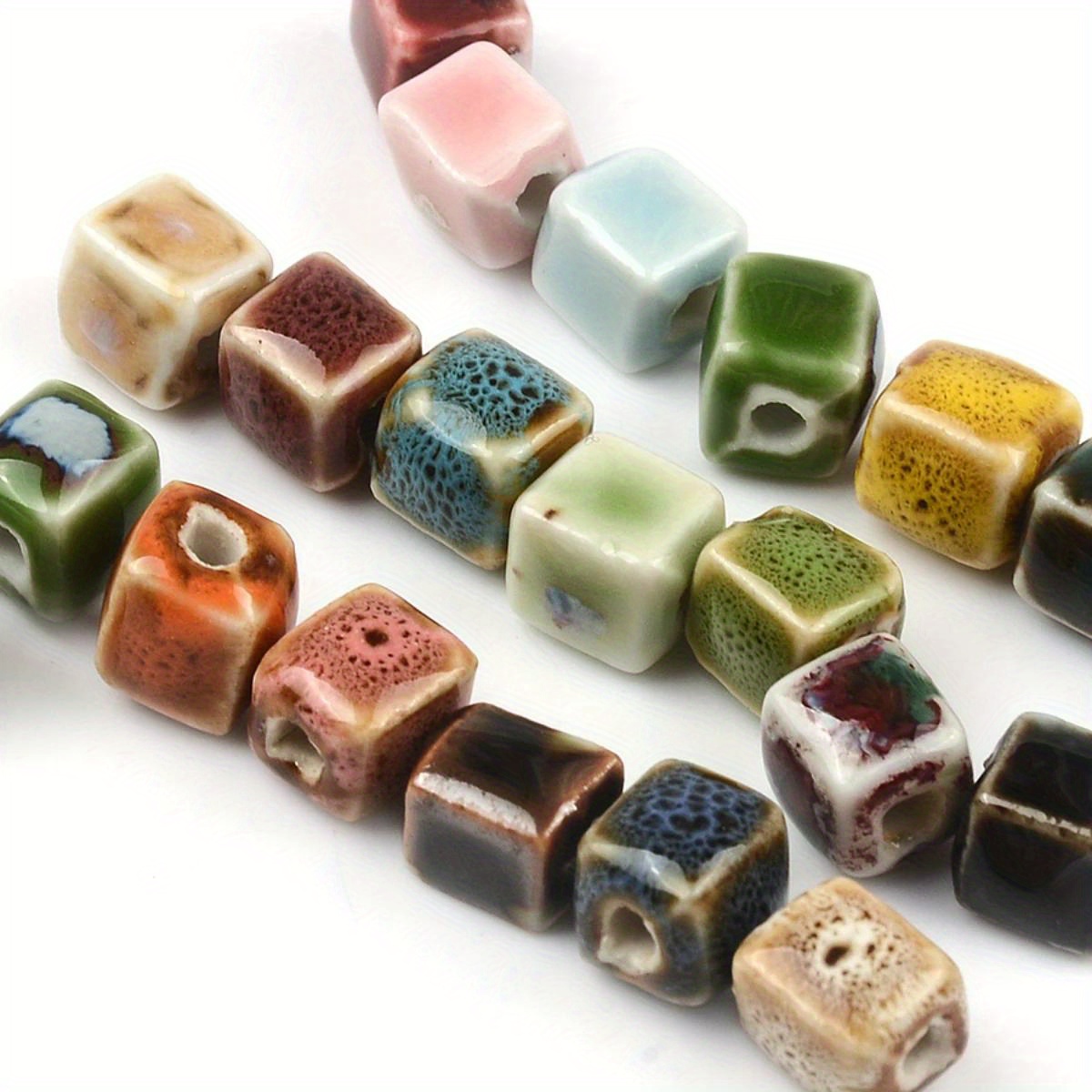 20pcs Random Colour Decorative Ceramic Beads